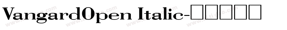 VangardOpen Italic字体转换